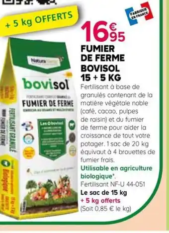 FUMIER DE FERME BOVISOL 15 + 5 KG