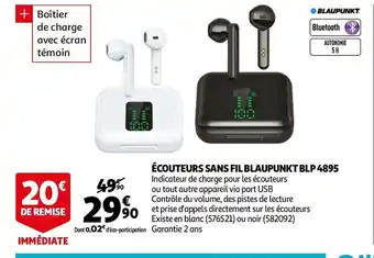 Auchan Écouteurs sans fil blaupunkt blp 4895 offre