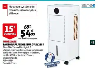 Auchan Saneo rafraichisseur d'air 2384 offre