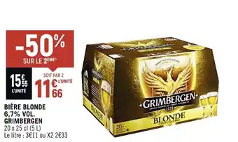 Spar BIÈRE BLONDE 6,7% VOL. GRIMBERGEN offre
