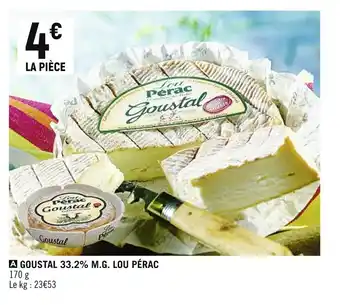 Spar GOUSTAL 33.2% M.G. LOU PÉRAC offre