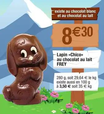 Migros -Lapin <<Chico>> au chocolat au lait FREY offre
