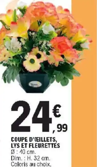 E.Leclerc Coupe d'œillets, Lys Et Fleurettes offre