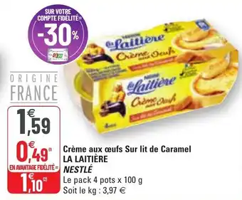 G20 Crème aux œufs Sur lit de Caramel offre