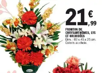 Fronton de Chrysanthèmes, Lys Et Orchidées