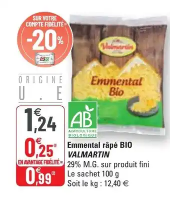 G20 Emmental râpé offre