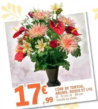 Cône de Tokyos, Arums, Roses Et Lys