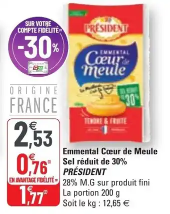 G20 Emmental Cœur de Meule offre