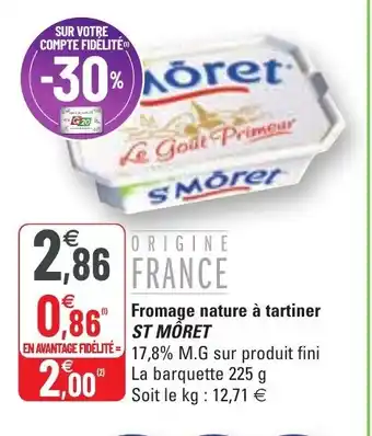 G20 Fromage nature à tartiner offre