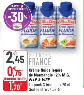 G20 Crème fluide légère de Normandie offre