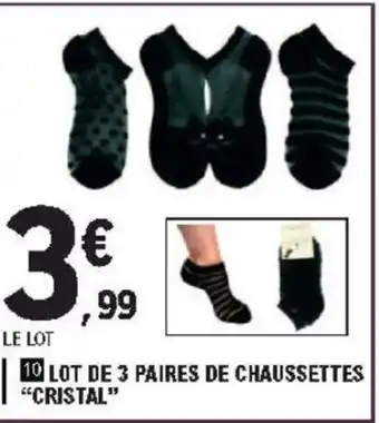 E.Leclerc Lot de 3 Paires de Chaussettes offre