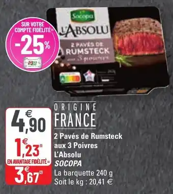 2 Pavés de Rumsteck aux 3 Poivres