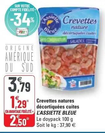 G20 Crevettes natures décortiquées cuites offre