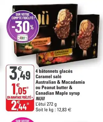 G20 4 bâtonnets glacés Caramel salé offre