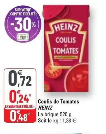 G20 Coulis de Tomates offre