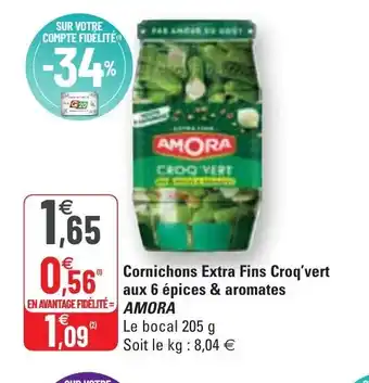 G20 Cornichons Extra Fins Croq'vert offre