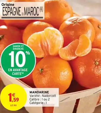 Intermarché Contact MANDARINE offre