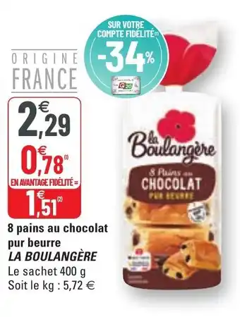 G20 8 pains au chocolat pur beurre offre