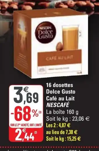 G20 16 dosettes Dolce Gusto offre