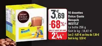 G20 16 dosettes Dolce Gusto Nesquik offre