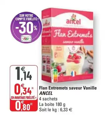 G20 Flan entremets saveur vanille offre