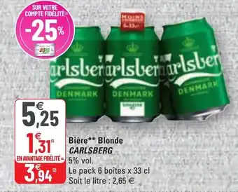 G20 Bière** blonde offre