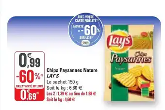 G20 Chips paysannes nature offre