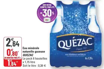 G20 Eau minérale naturelle gazeuse offre