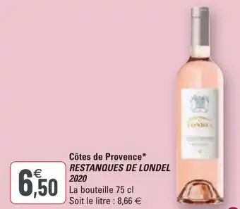 G20 Côtes de provence* offre