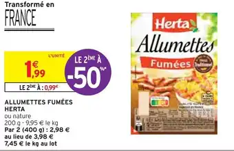 Intermarché Express ALLUMETTES FUMÉES HERTA offre