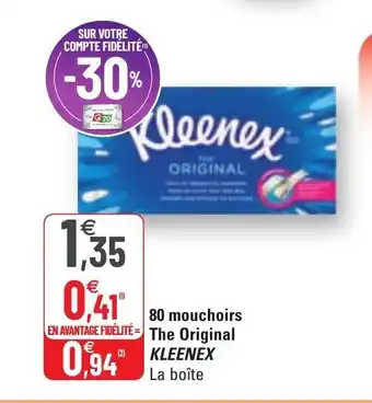 G20 80 mouchoirs the original offre