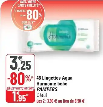 G20 48 lingettes aqua offre