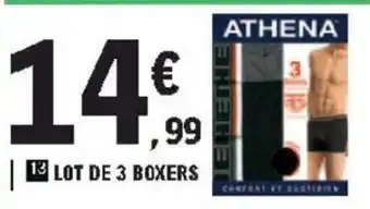 E.Leclerc Lot de 3 Boxers offre