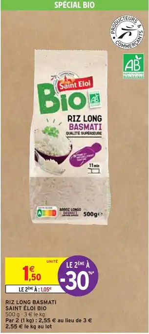 Intermarché Express RIZ LONG BASMATI SAINT ÉLOI BIO offre