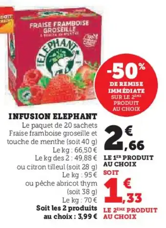 Super U INFUSION ELEPHANT offre