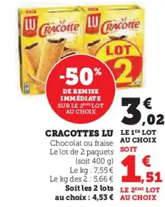 Super U CRACOTTES LU offre