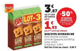 Super U BISCUITS FOURRES BN offre
