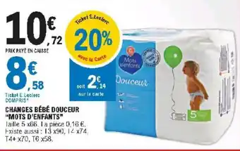 E.Leclerc Changes Bébé Douceur offre
