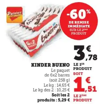 Super U KINDER BUENO L offre