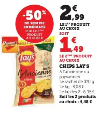 Super U CHIPS LAY'S offre