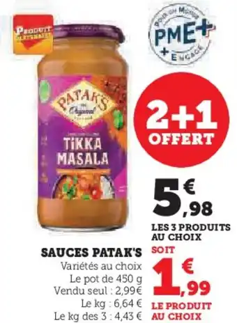 Super U SAUCES PATAK'S offre