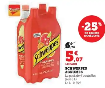Super U SCHWEPPES AGRUMES offre