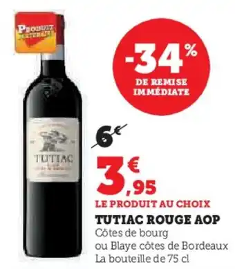 Super U TUTIAC ROUGE AOP offre