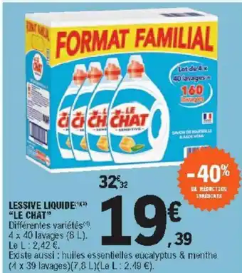 E.Leclerc Lessive Liquide Le Chat offre