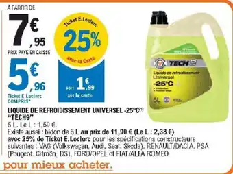E.Leclerc Liquide de Refroidissement Universel -25°C offre