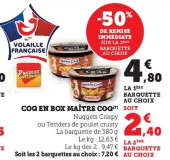 Super U COQ EN BOX MAÎTRE COQ offre