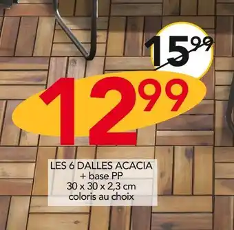 Stokomani LES 6 DALLES ACACIA offre