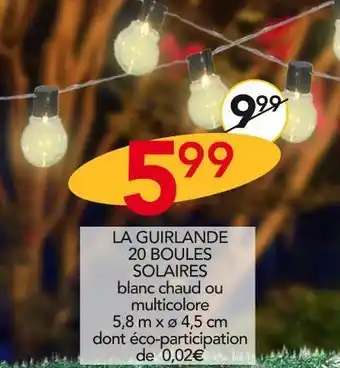 Stokomani LA GUIRLANDE 20 BOULES SOLAIRES offre