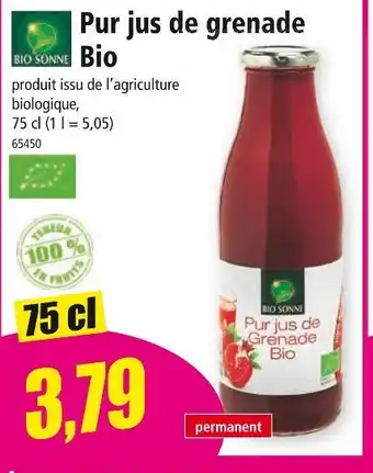 Norma BIO SONNE Pur jus de grenade Bio offre