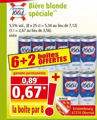 Norma 1664 Bière blonde spéciale offre